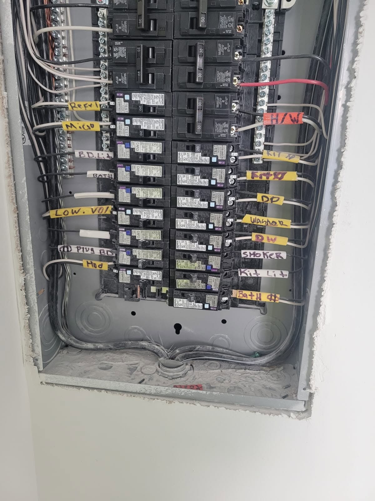 Electrical breaker panel